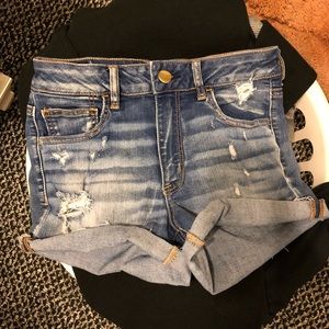 American eagle super stretch ripped shorts